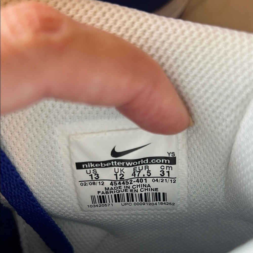 Nike Sky Force Blue and White Athletic Shoes - Picture 2 of 6